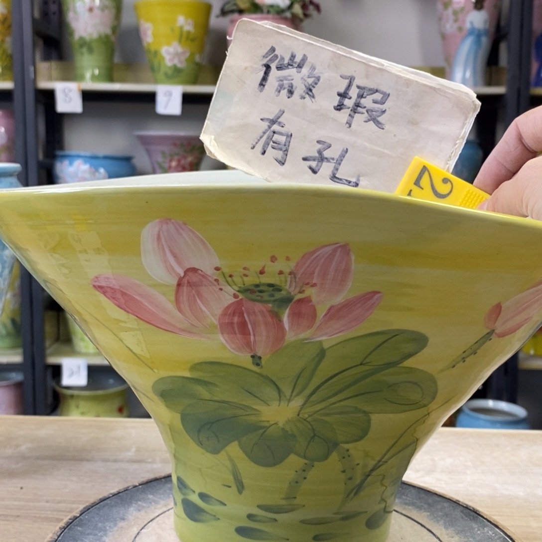 景德镇手工手绘陶瓷花盆