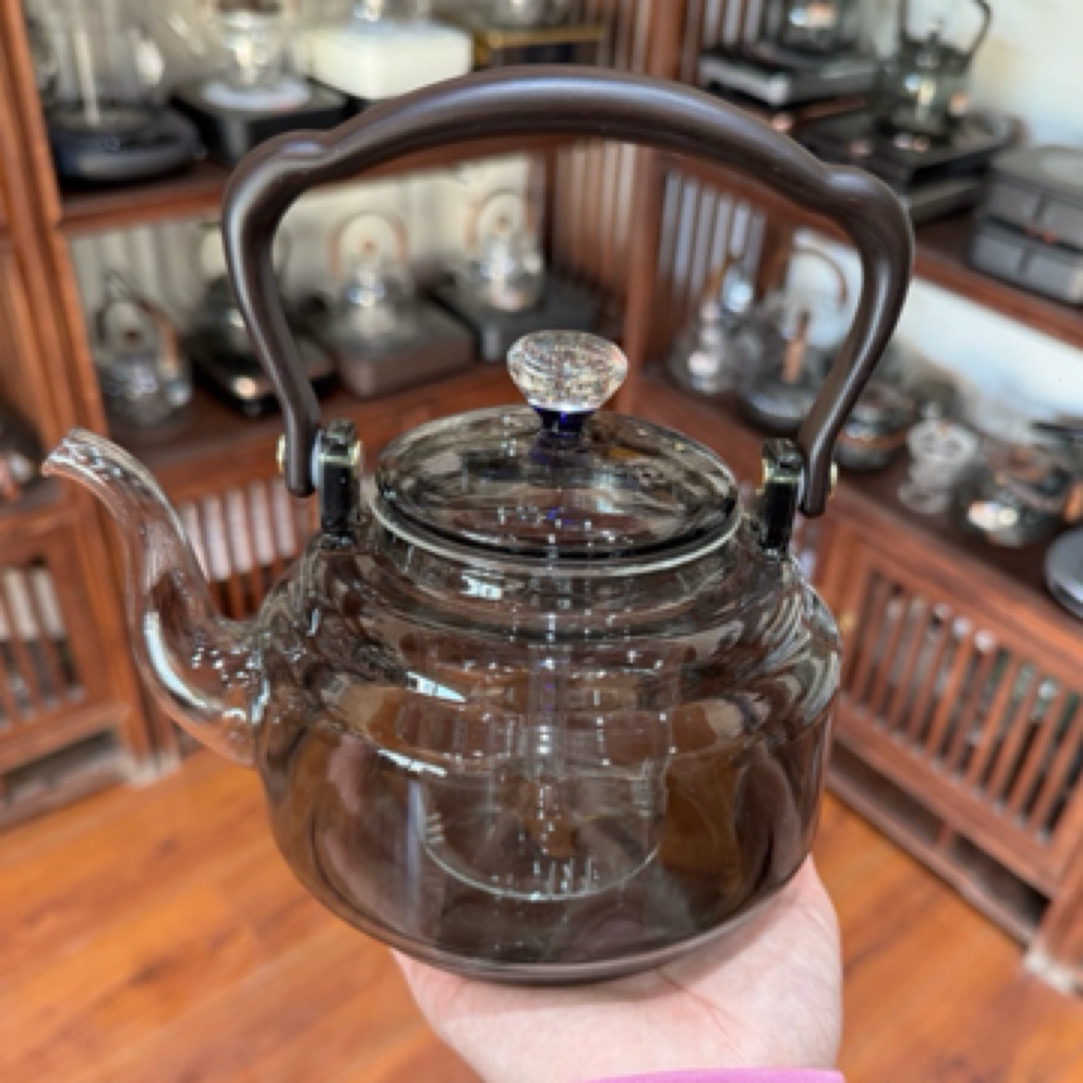 烟灰色星空四代壶提梁壶蒸煮一体壶1100毫升容量耐高温煮茶壶
