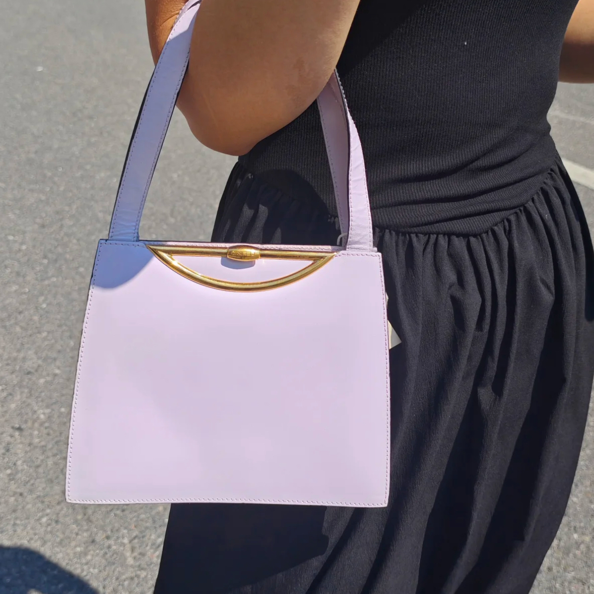 95新 Celine/思琳 思琳紫色手提包