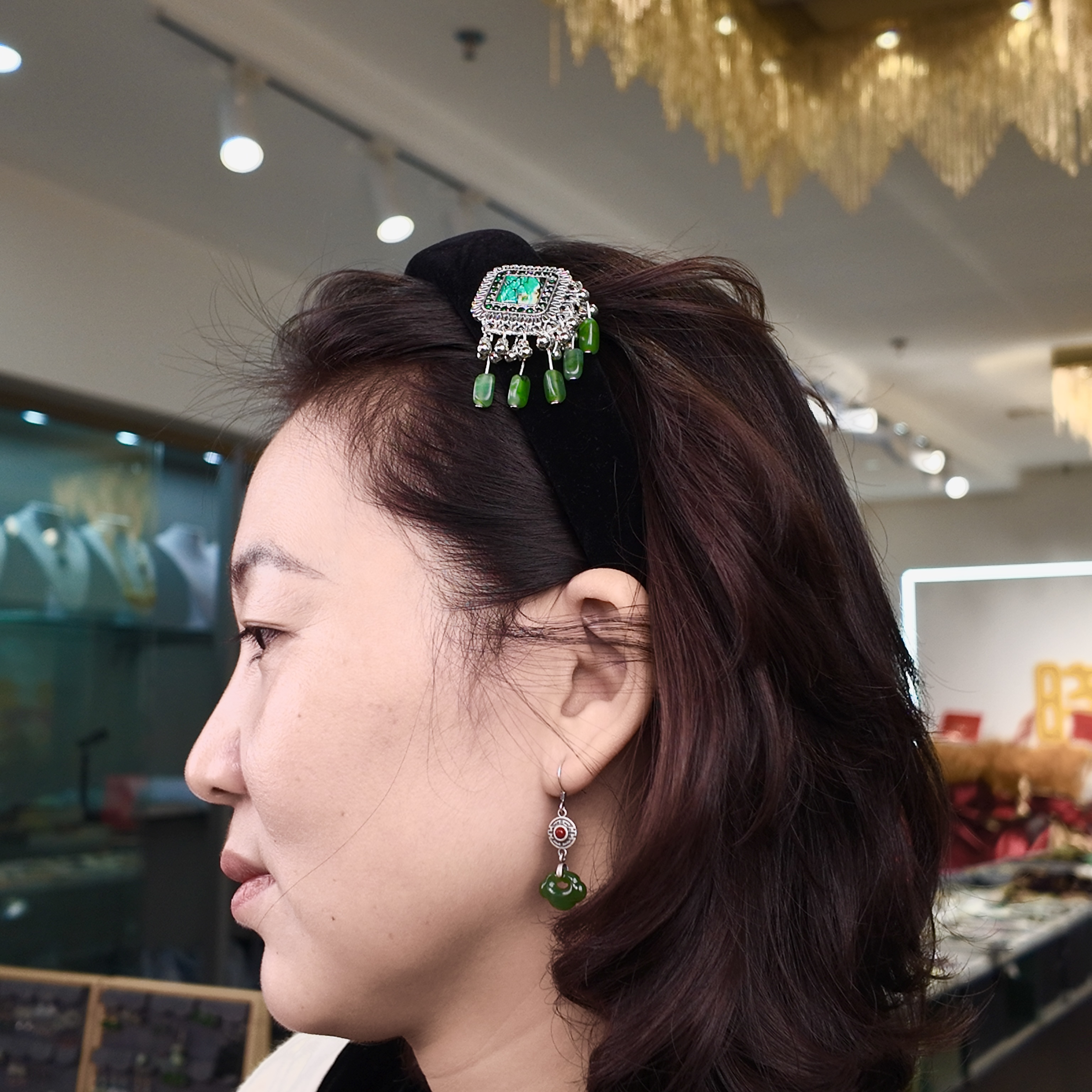 和田玉发箍韩系复古风