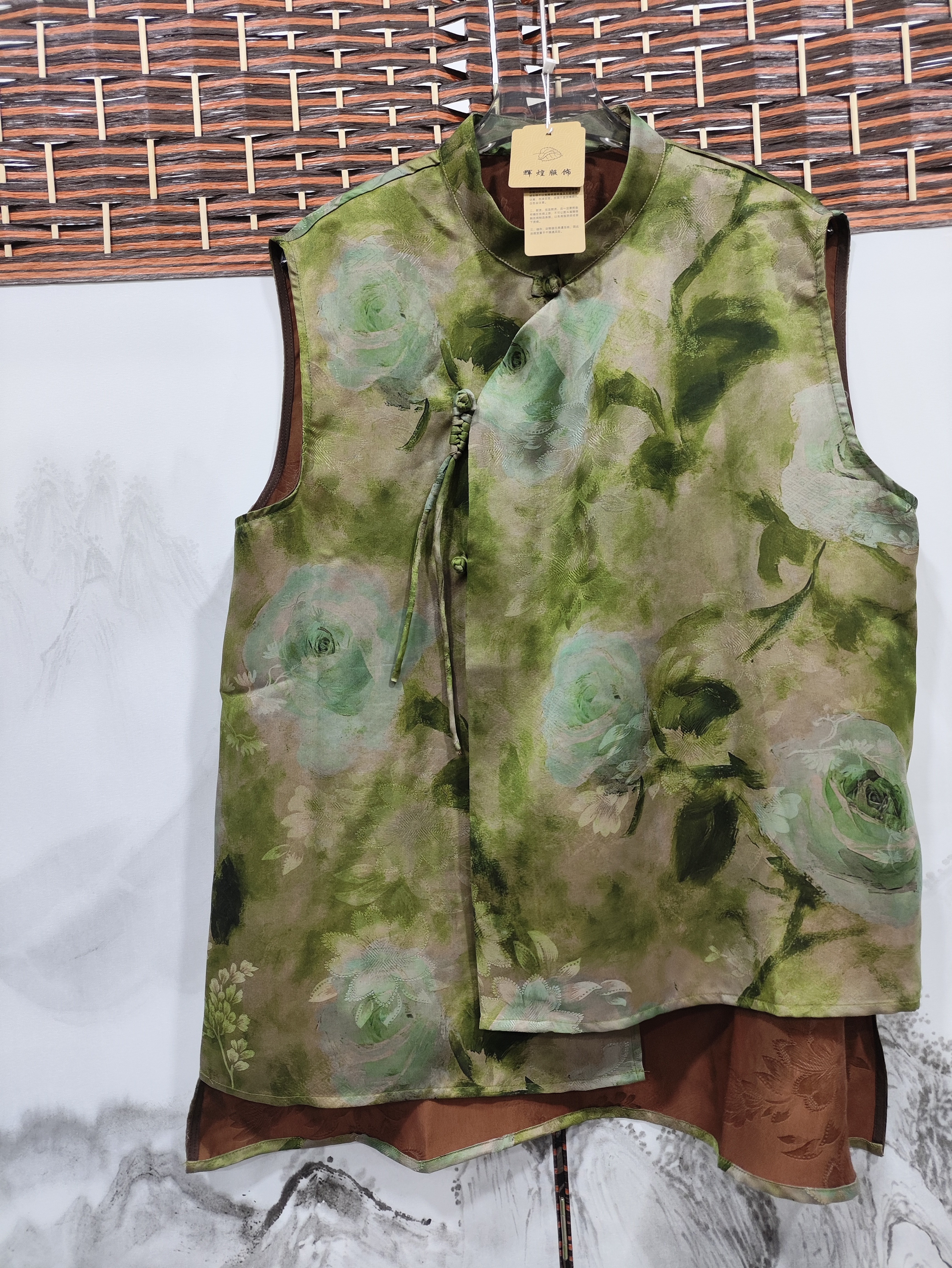 2025新款国风 红云纱花萝重瑖马甲【100%桑蚕丝】C149