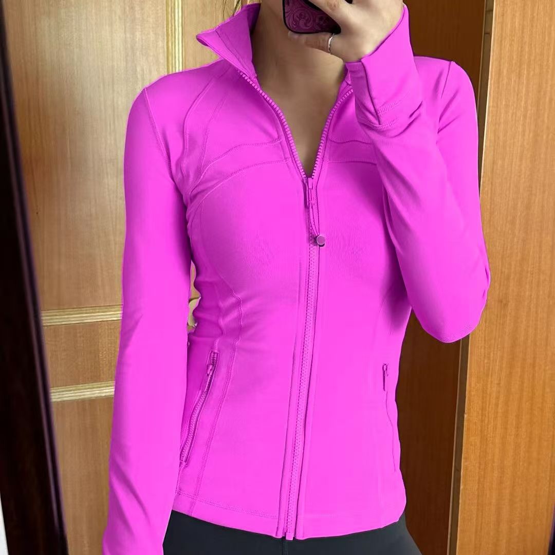 【3号链接】女士立领拉链修身瑜伽服外套秋款运动休闲速干健身衣