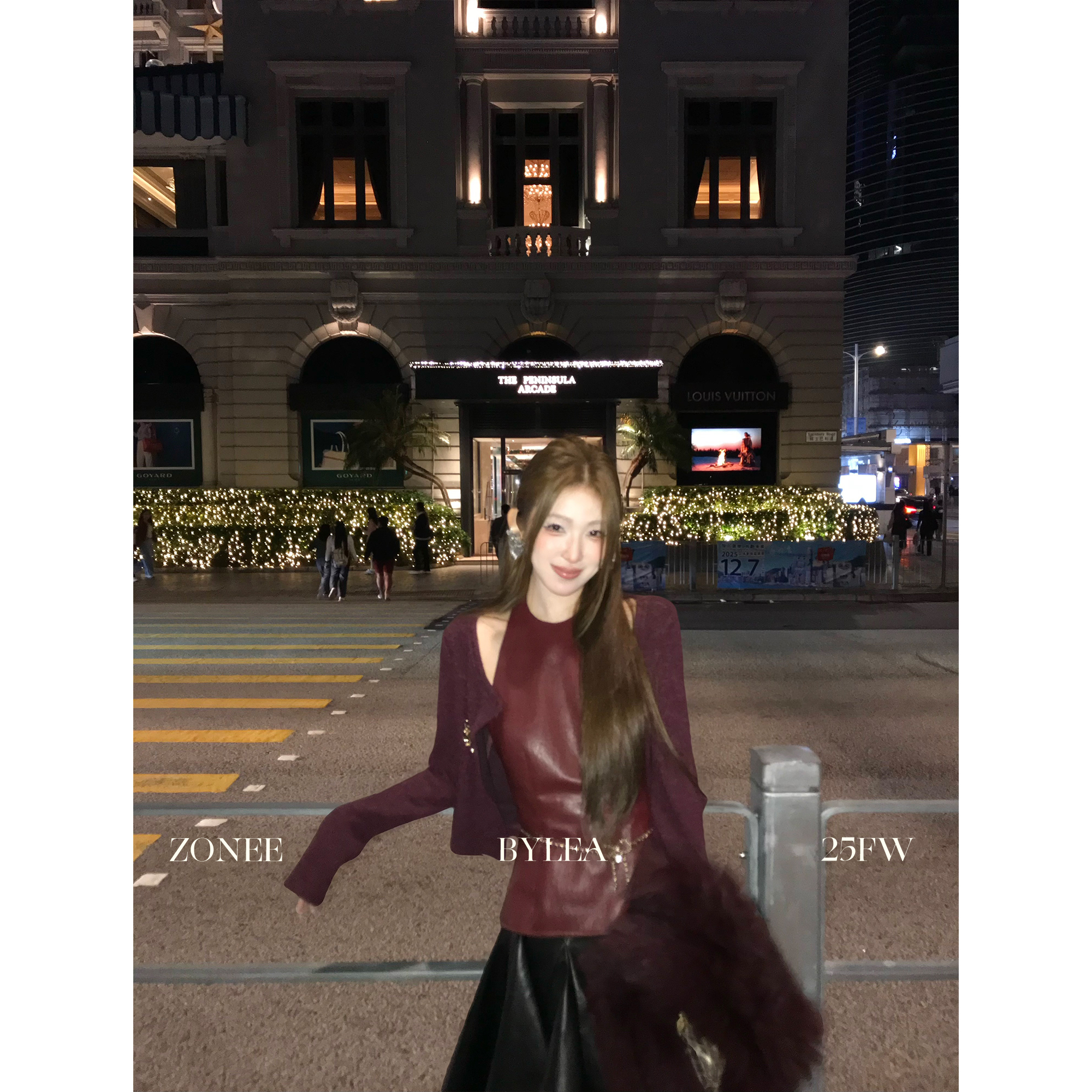 ZONEE 红色浆果 法式复古氛围紫红色保暖显白一粒扣设计针织衫