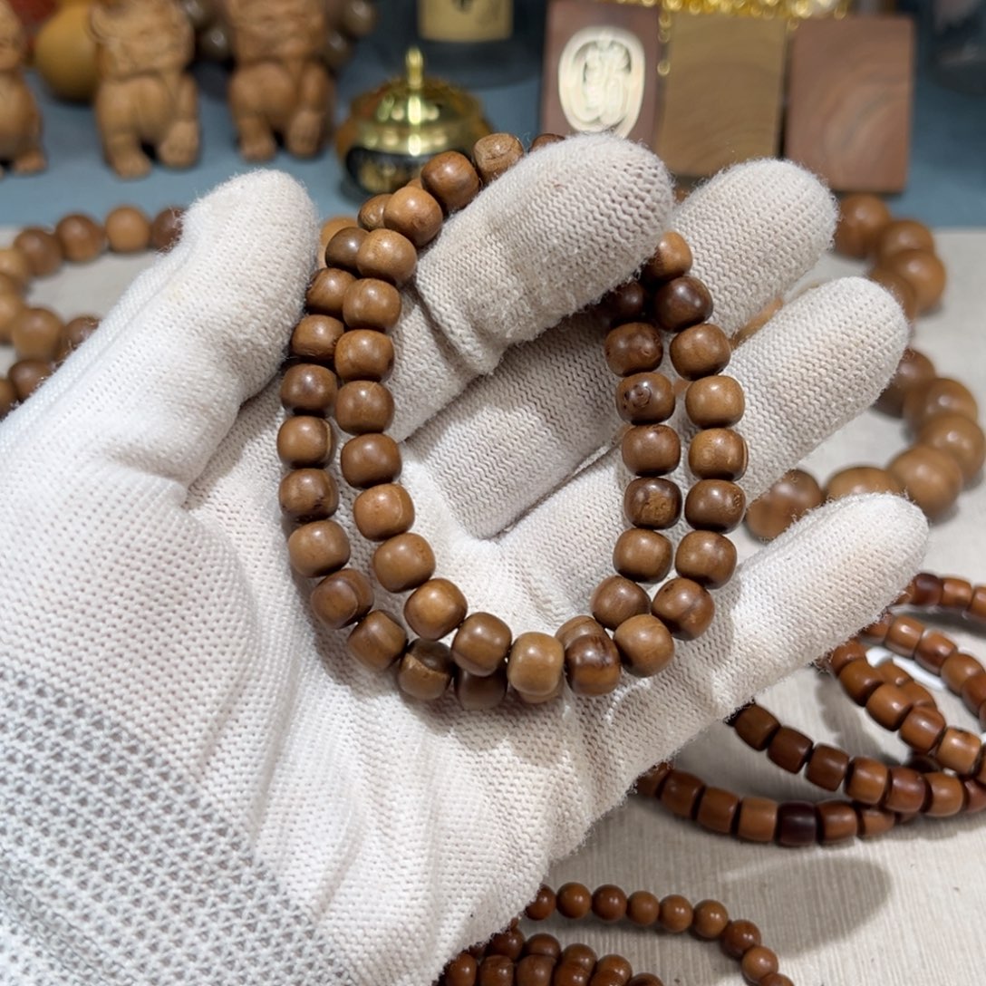 檀香木手串/手链7×8单圈老型瑕疵