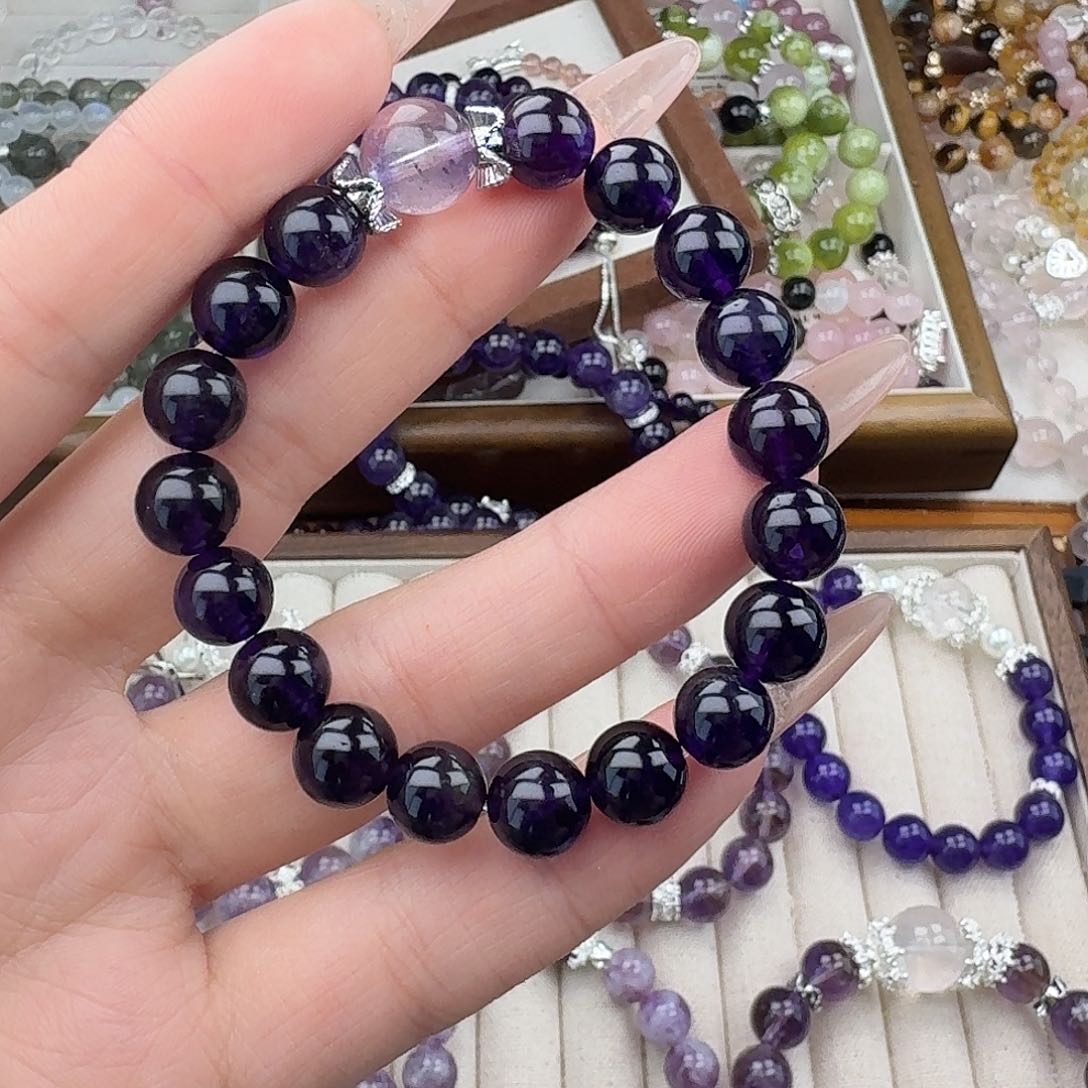 烟晶手链未镶嵌好