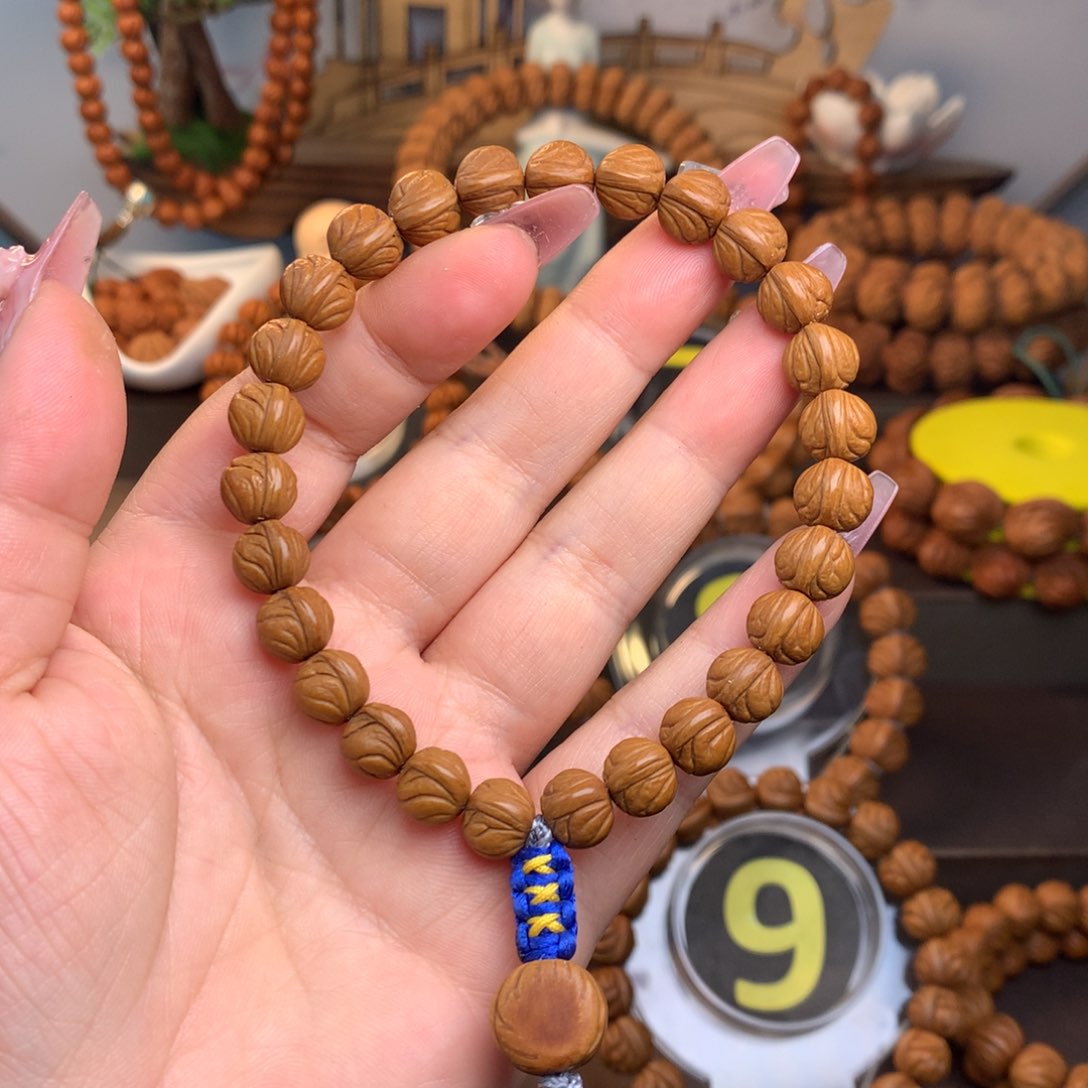 桃核手串W***～玉龙脊0.9尺寸