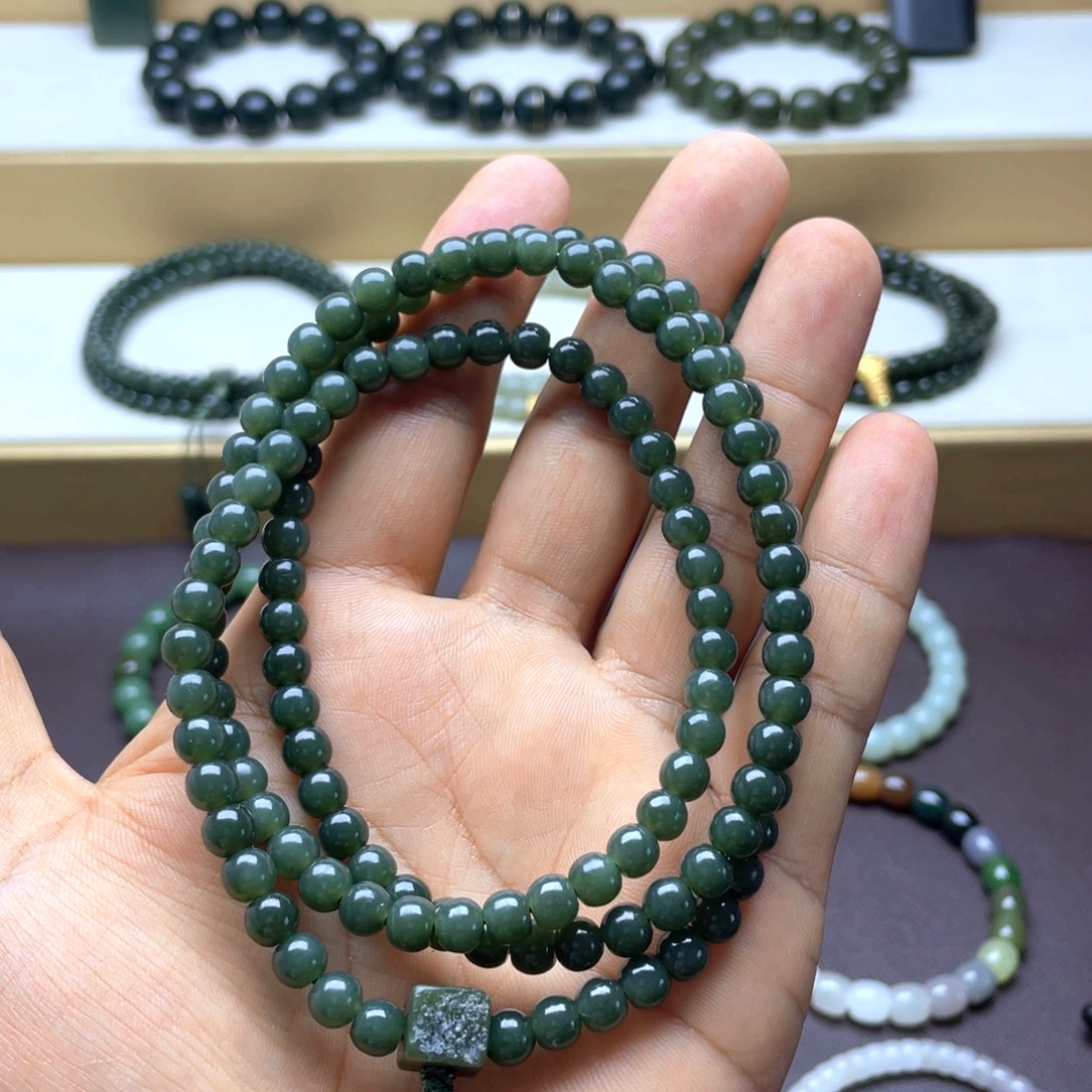 孤***仑和田玉未镶嵌手串