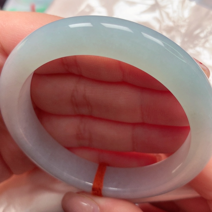 翡翠手镯未镶嵌冰胶蓝45