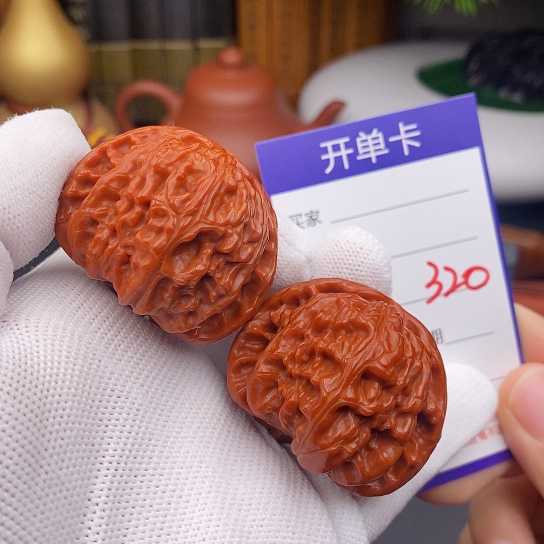把件文玩核桃42球白320
