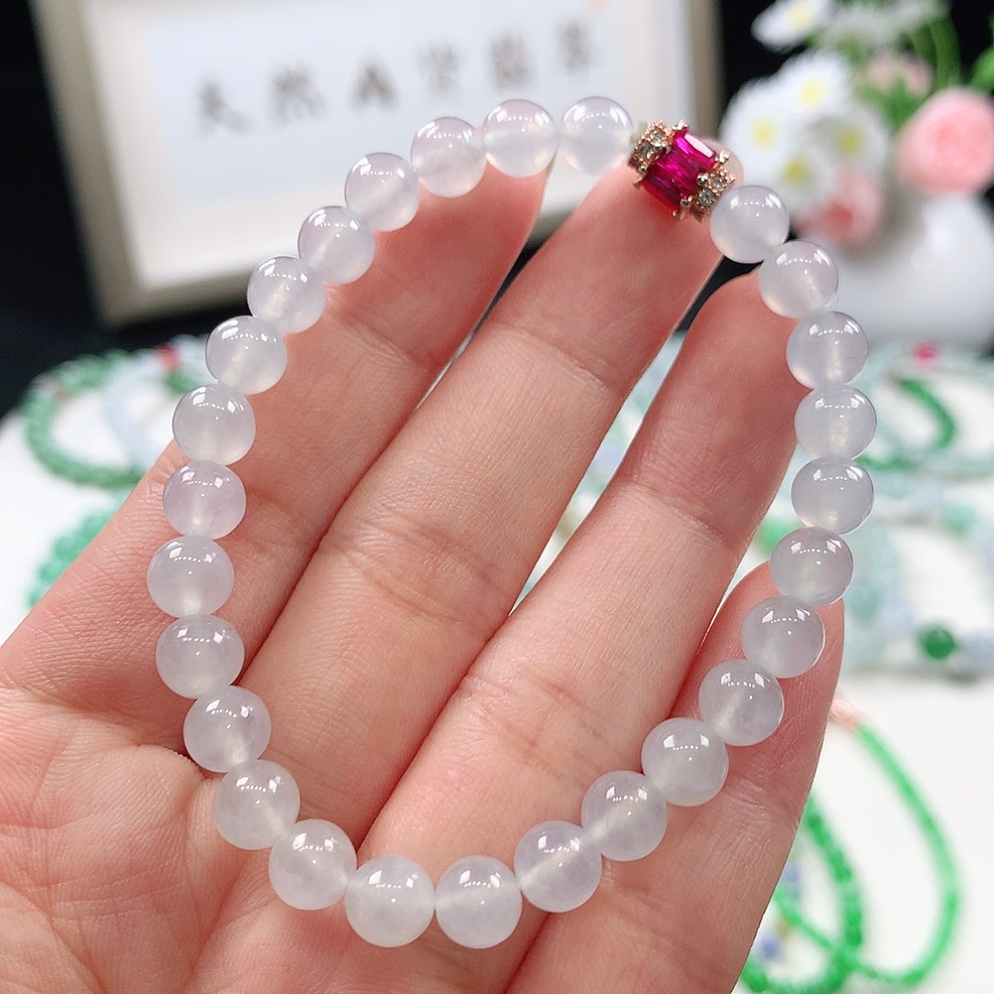 翡翠未镶嵌手链 6.5mm