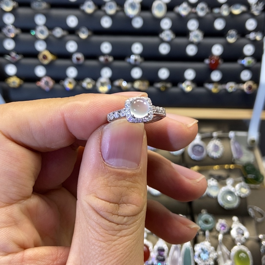 银S925镶嵌蛇纹石玉珠宝奇石琳**^