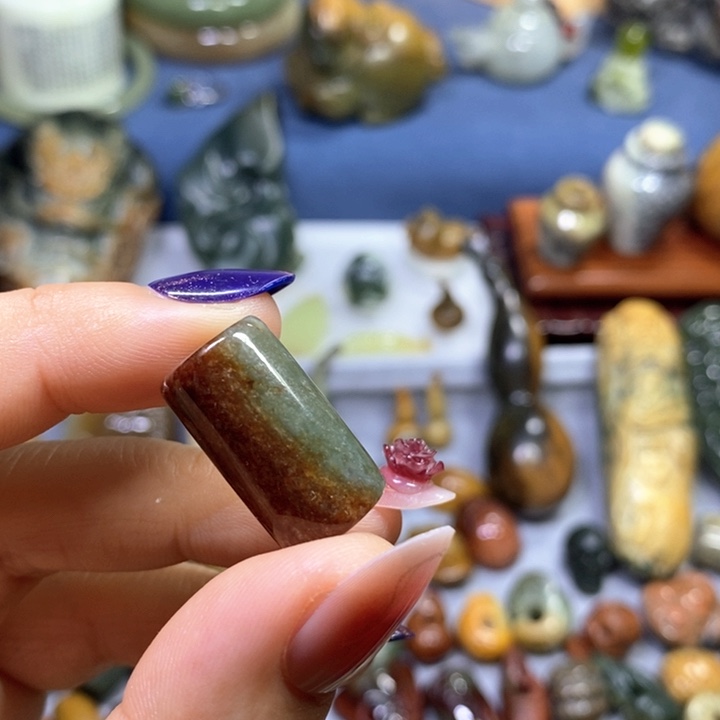 岫岩河磨玉（透闪石质玉）未镶嵌挂件单珠