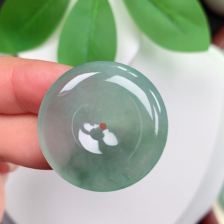 颈饰未镶嵌翡翠平安扣 29.3x5.7mm