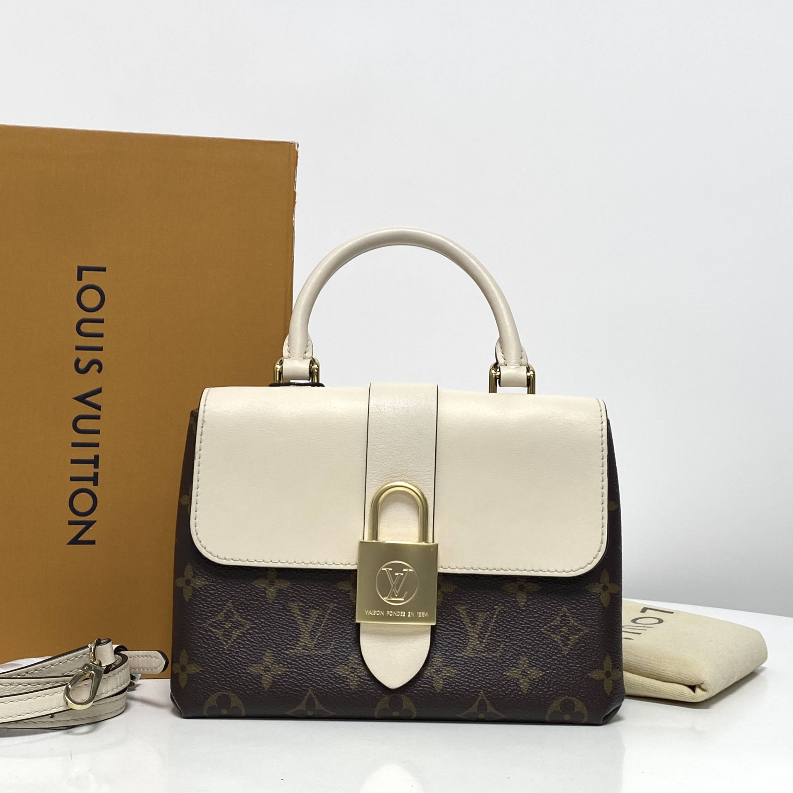 99新 LouisVuitton/路易威登 玺越奢品 老花白锁头斜挎包THHZ2944