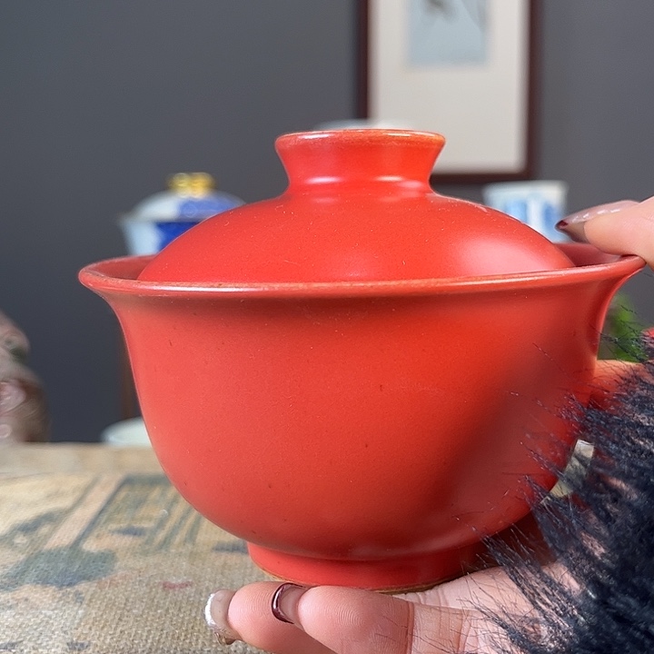 摆件景德柴烧茶杯多人