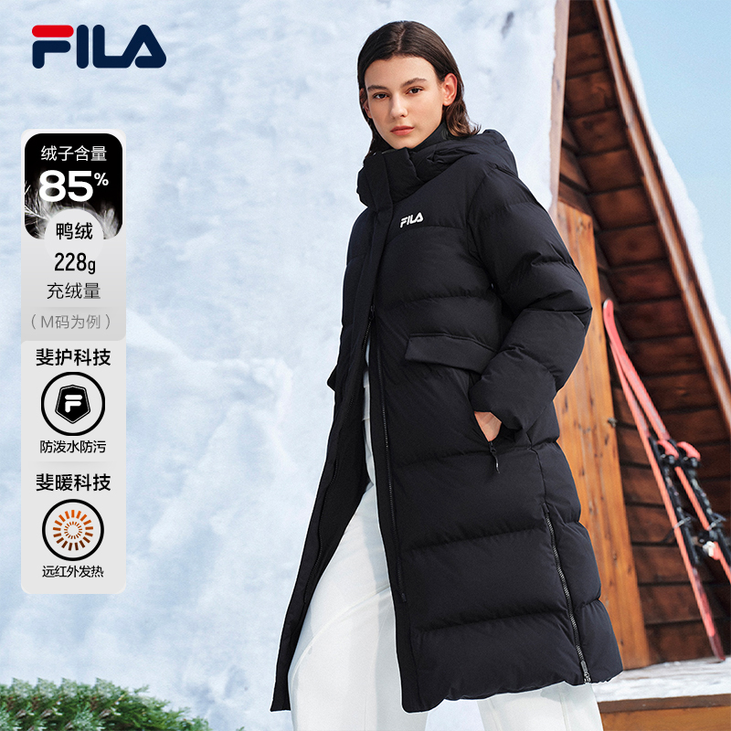 Fila/斐乐RGB秋冬季新款防寒保暖中长款羽绒服户外运动长款羽绒服