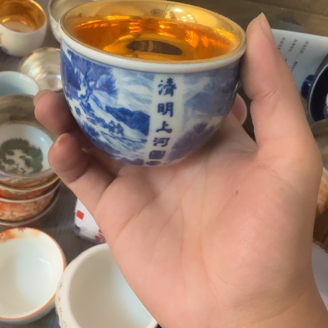 清明上河图图鎏金杯