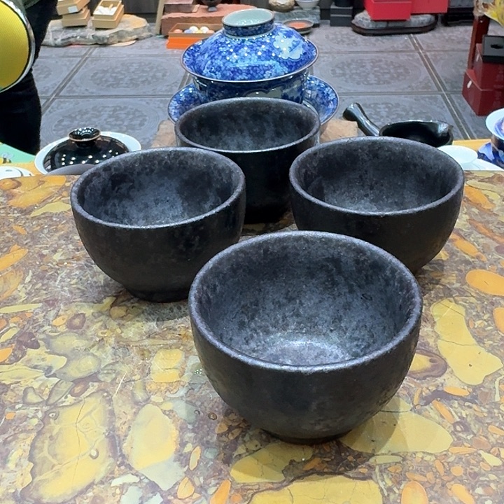 古铜釉品茗杯四个一组？？？品茗