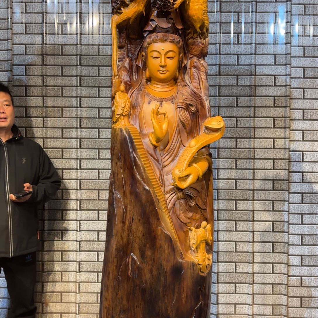 S***～香樟木香樟木材质南海观音235 54 54《不上楼不入户》
