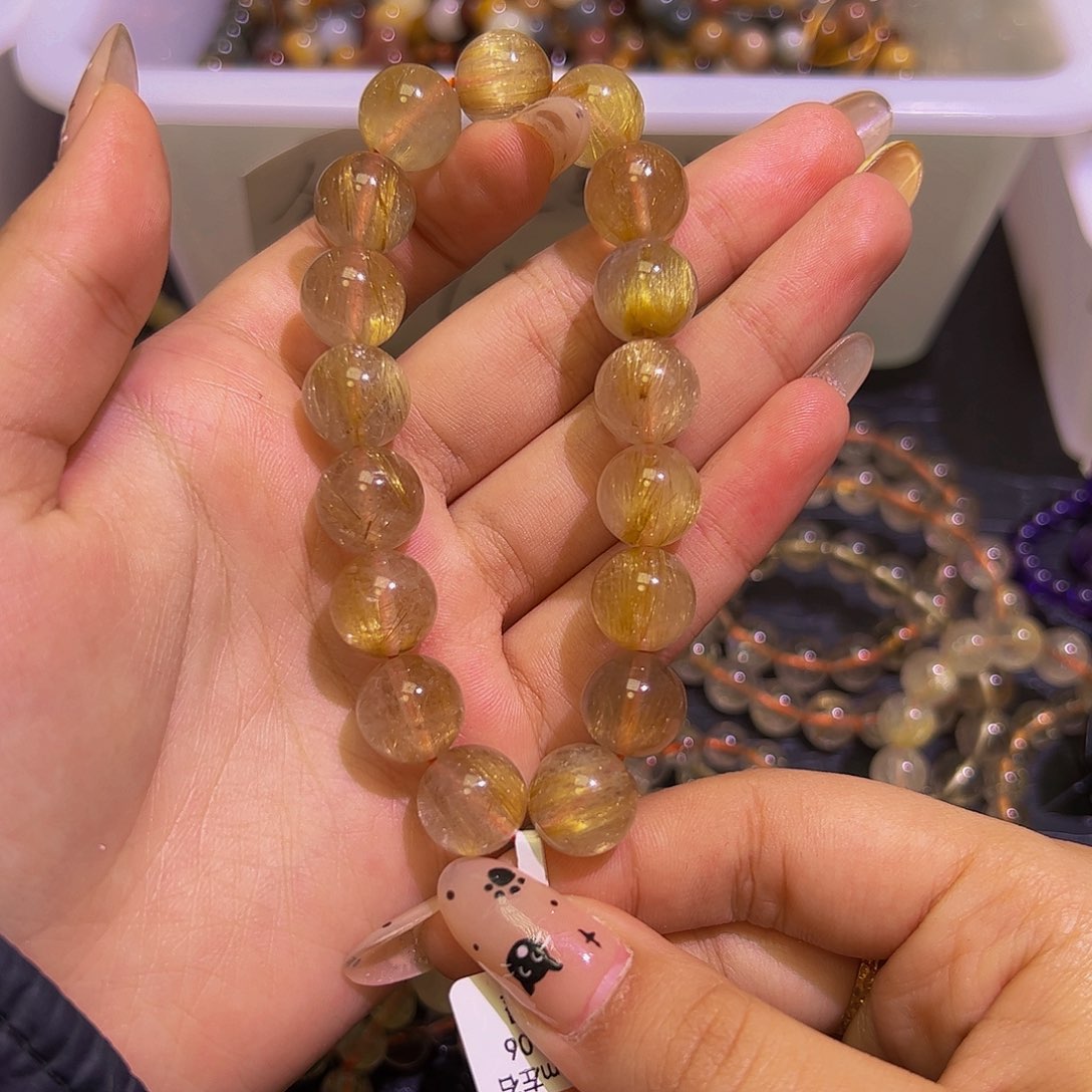 未镶嵌手链发晶天然金发晶