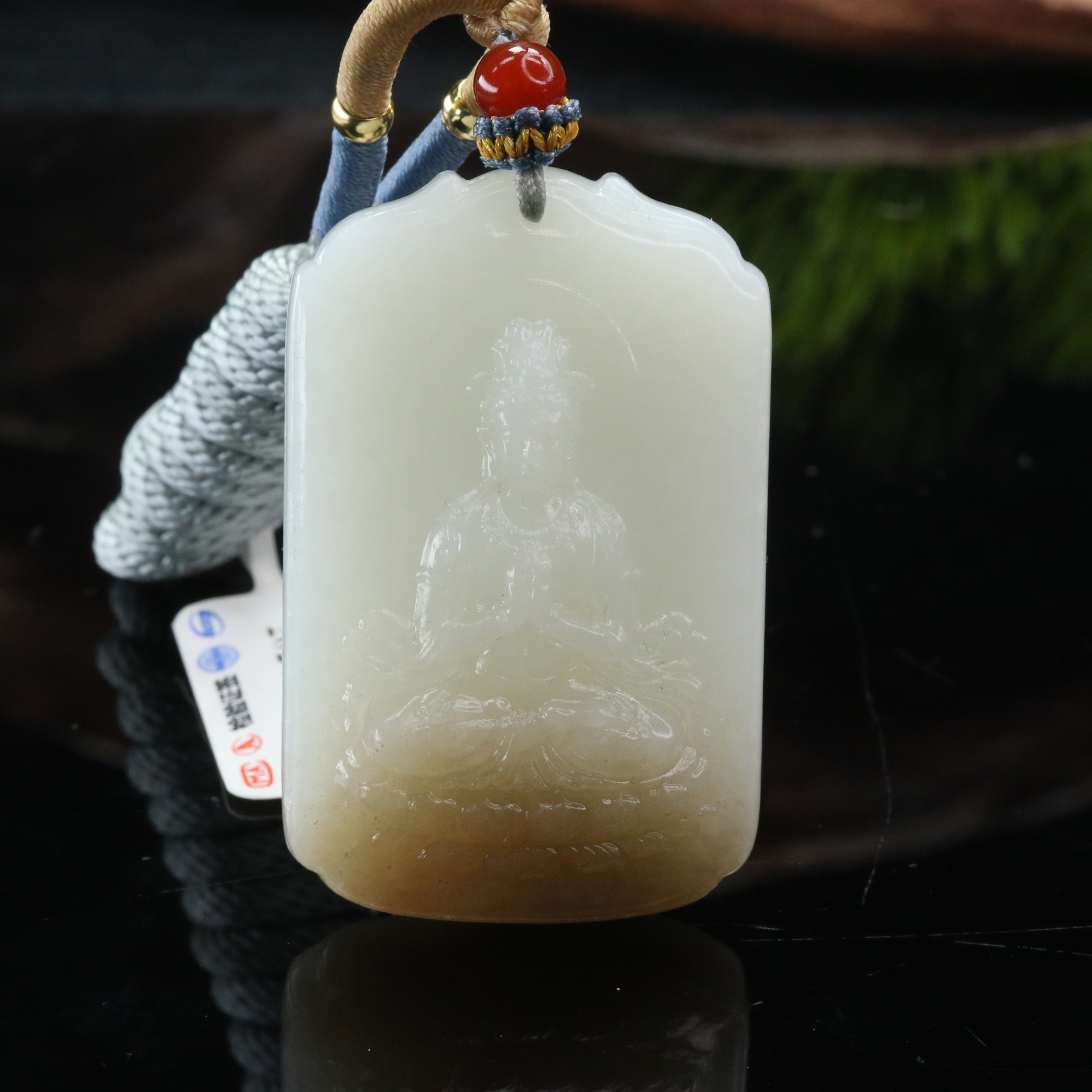 14和田玉且末糖白观音/000630上海嘉禾拍卖