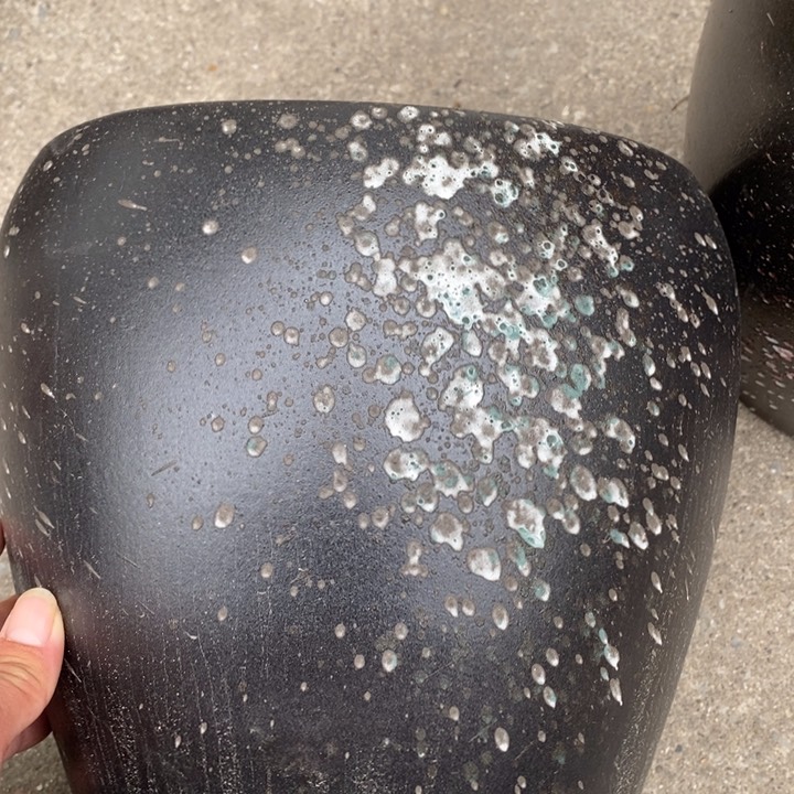 紫砂花盆高约30口约25