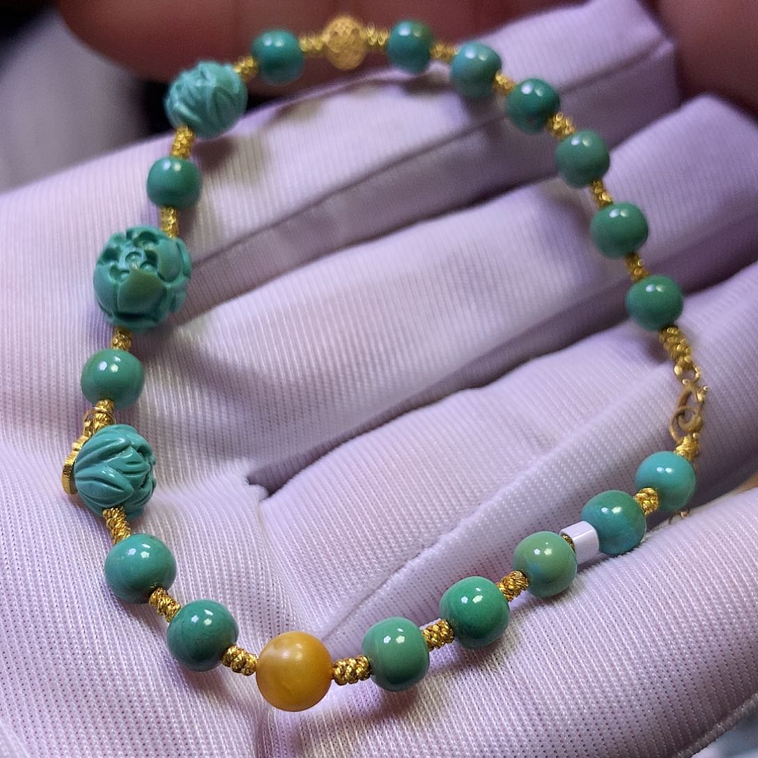 绿松石18K金镶嵌单圈