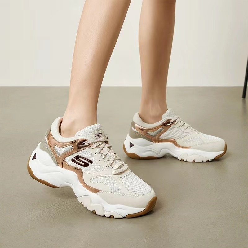 【香槟熊】厚底增高女鞋复古潮鞋百搭舒适休闲老爹鞋12958