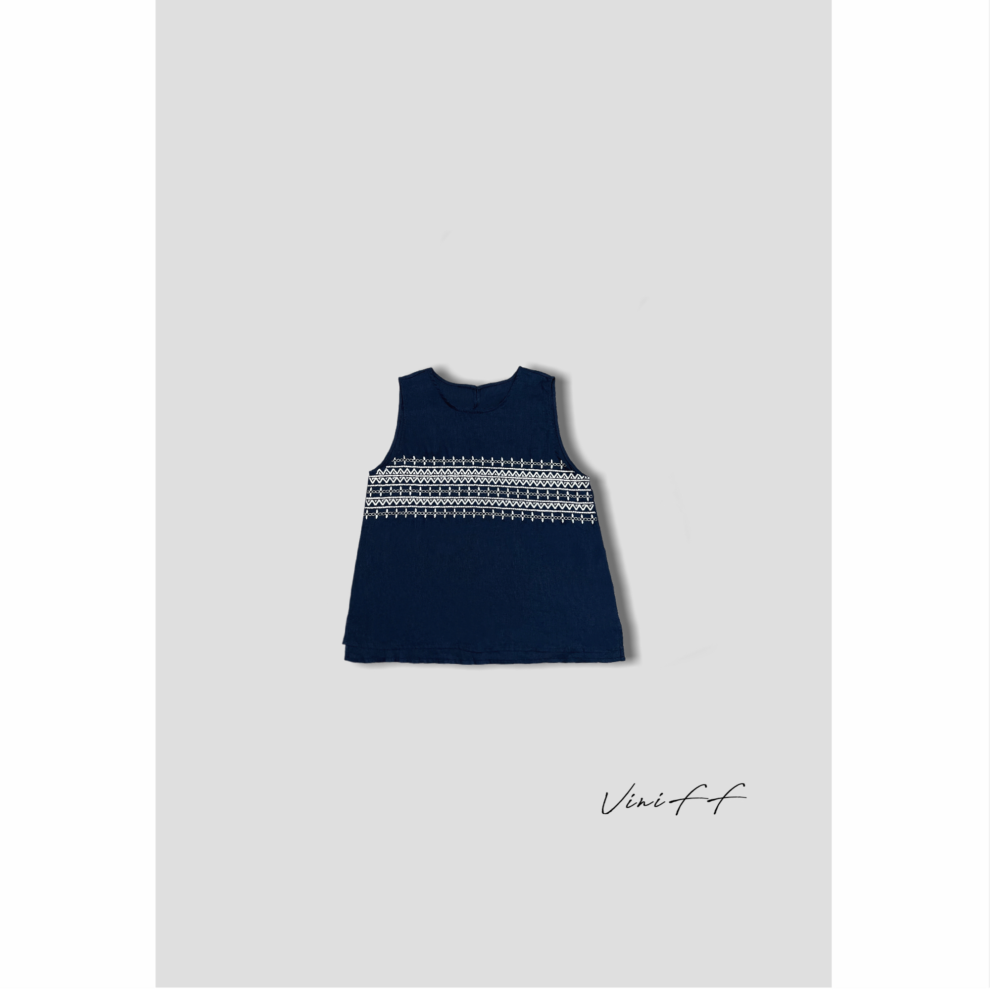 ViniFF薇妮｜【反季】175「韵纹」绣花背心WA5XB026