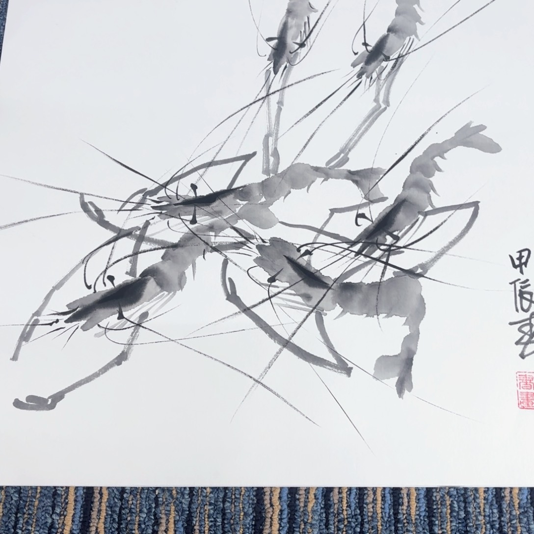 国画50斗方卡纸花鸟朱