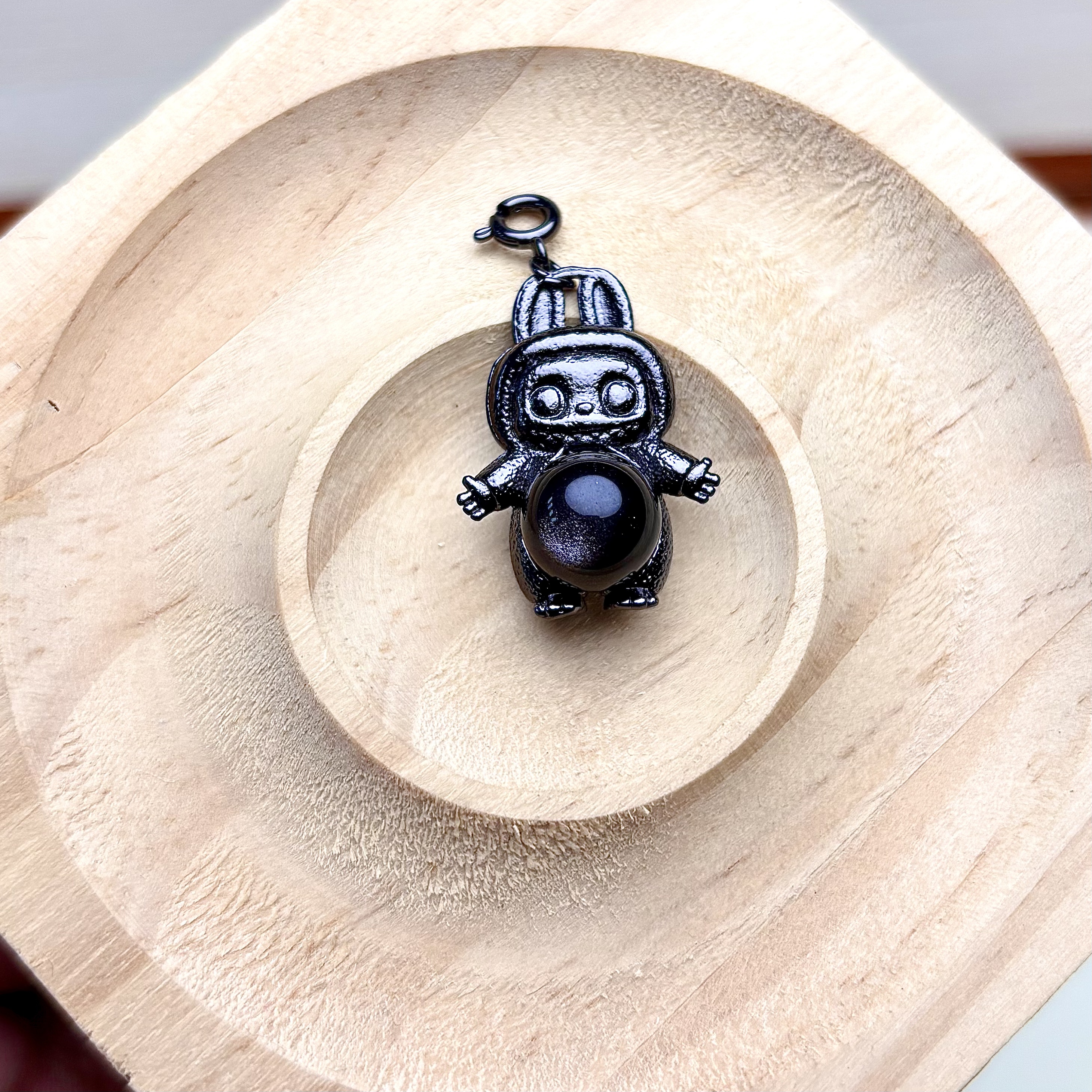 NBZB【奶爸珠宝】S1-333银曜石布布吊坠多样性发货