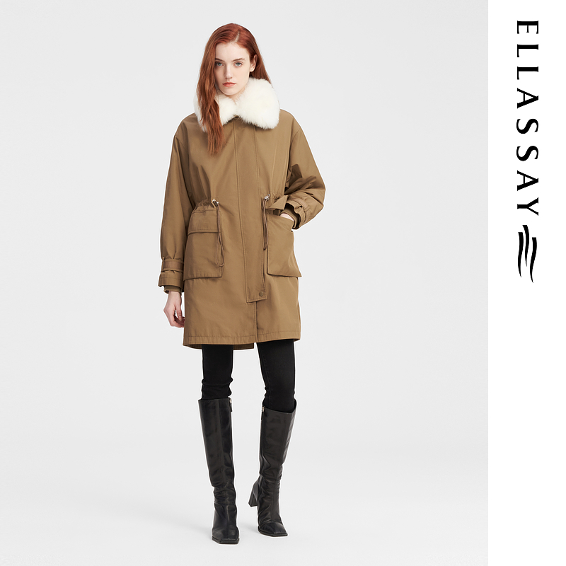 【粉丝专享】歌力思秋冬休闲气质简约棉服女EWW344R01900