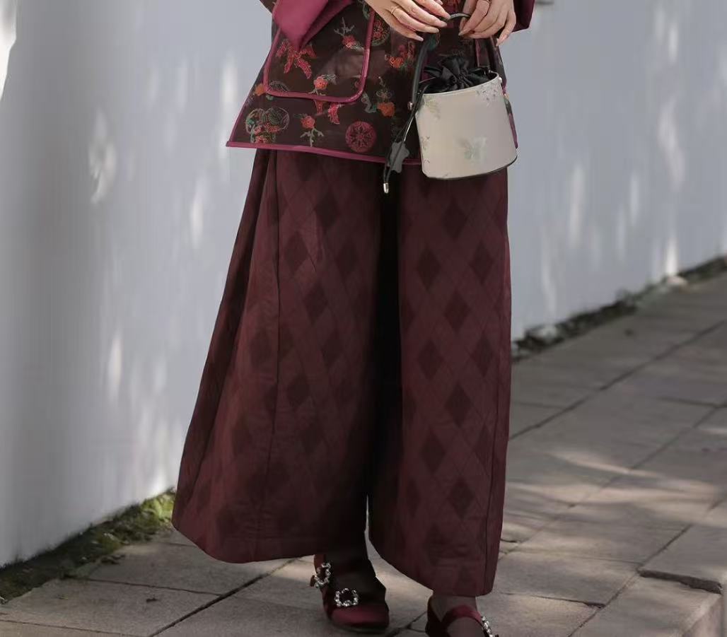  SENBIYAO/森比垚 6006#菱格蚕丝棉2025新款裤子