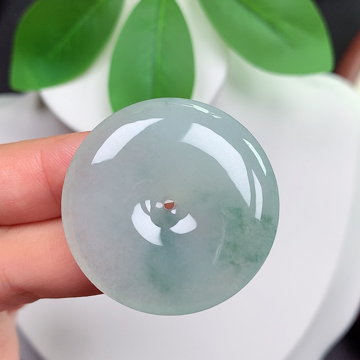 颈饰未镶嵌翡翠平安扣 34.5x6.3mm