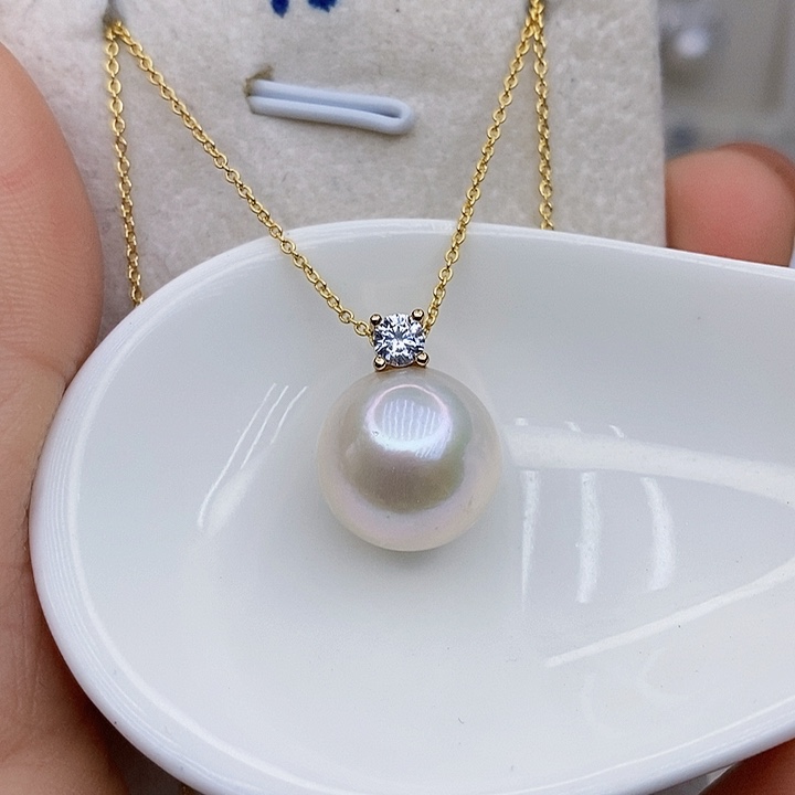 淡水珍珠颈饰银S925镶嵌