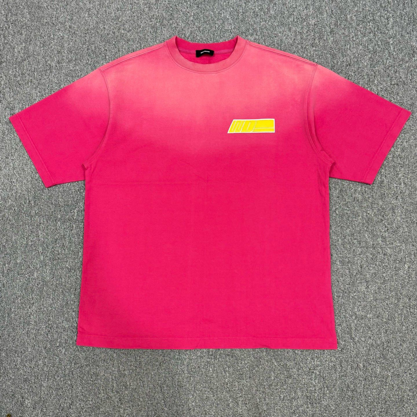 99新 WE11 DONE 15266909 we11done 粉色渐变短袖 M码99新