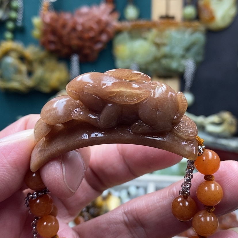 【闪购商品】蛇纹石玉手牌未镶嵌
