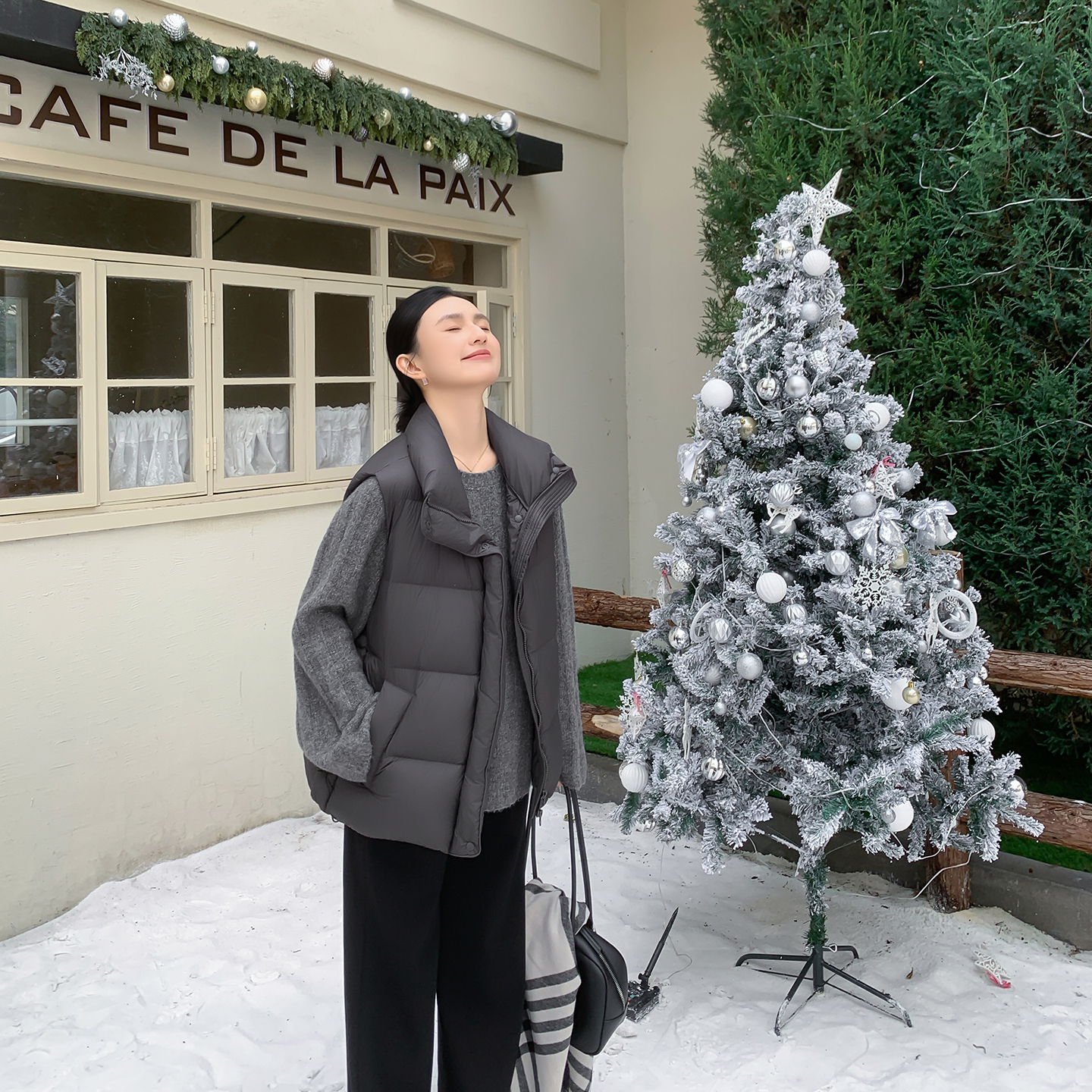 ZMA孕妇装【毛衣拼色腰裤三件套】新款宽松毛衣孕妇裤秋冬孕妇保暖