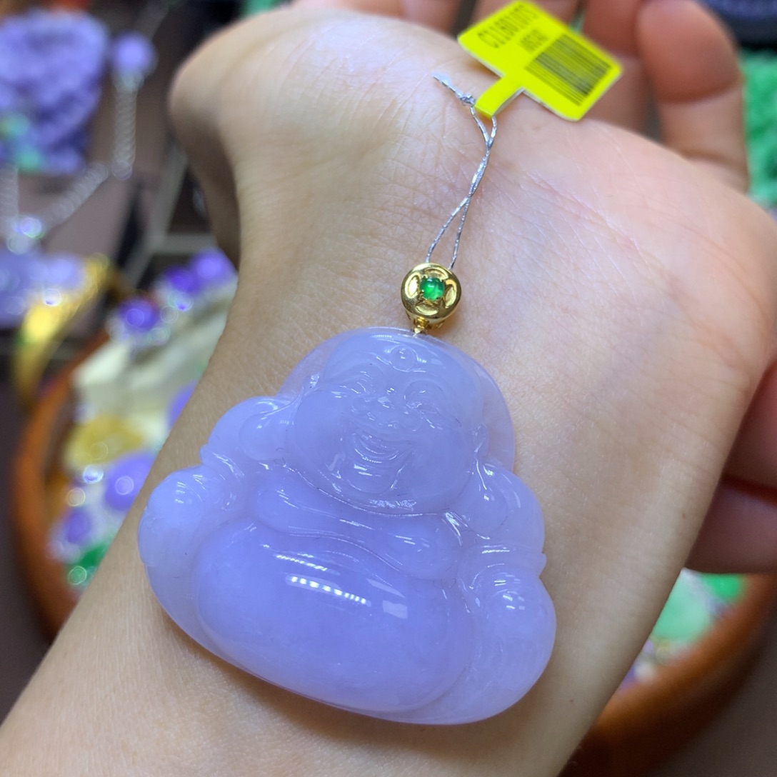 【闪购商品】翡翠颈饰18K金镶嵌翡翠