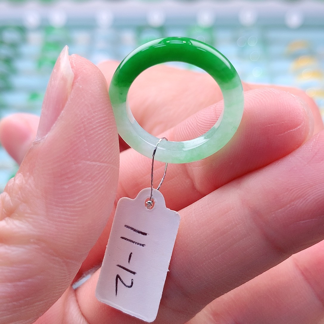 翡翠戒指未镶嵌缅甸翡翠A货