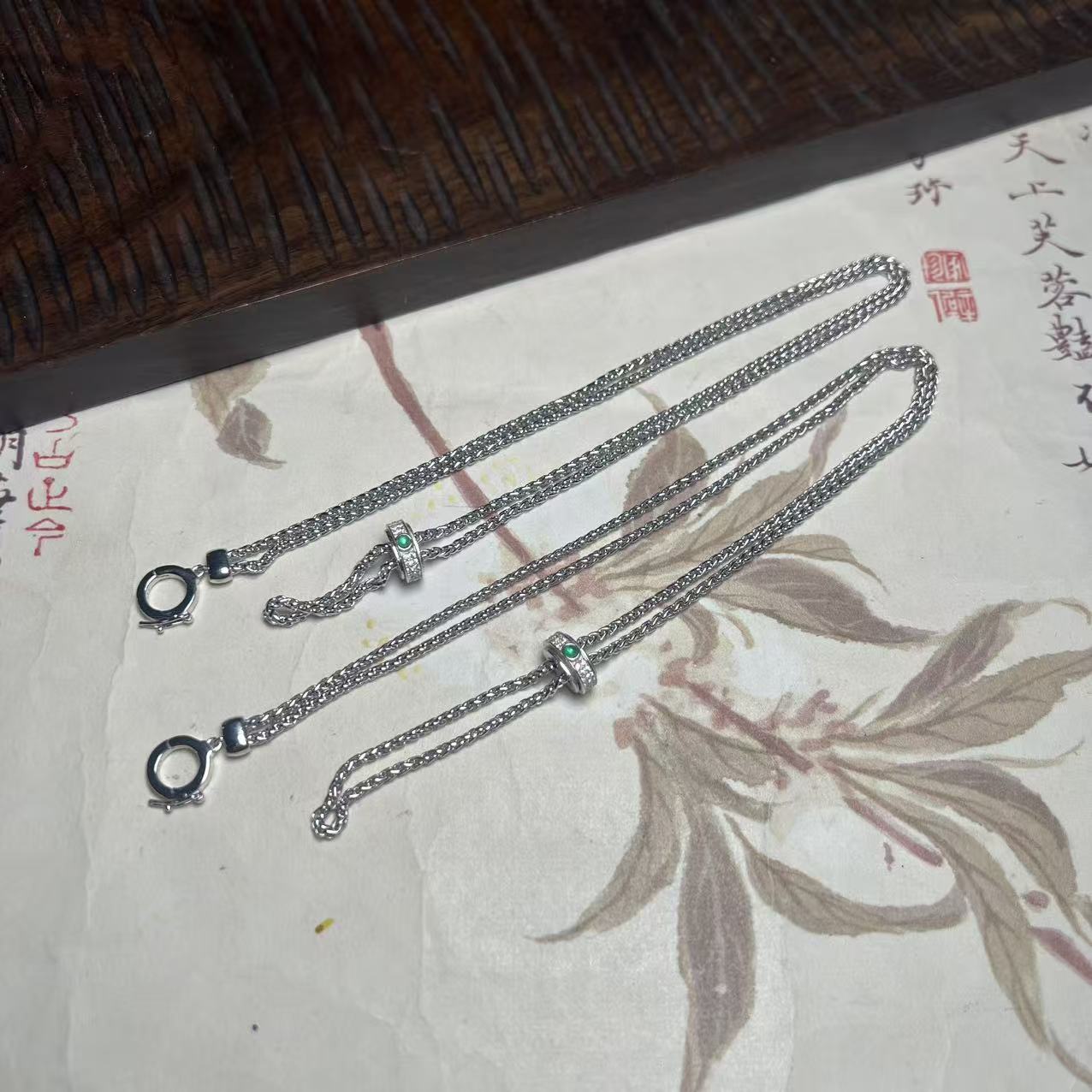 链子925银 【北野珠宝】万能扣项链B82H-215多样性发一总长60cm