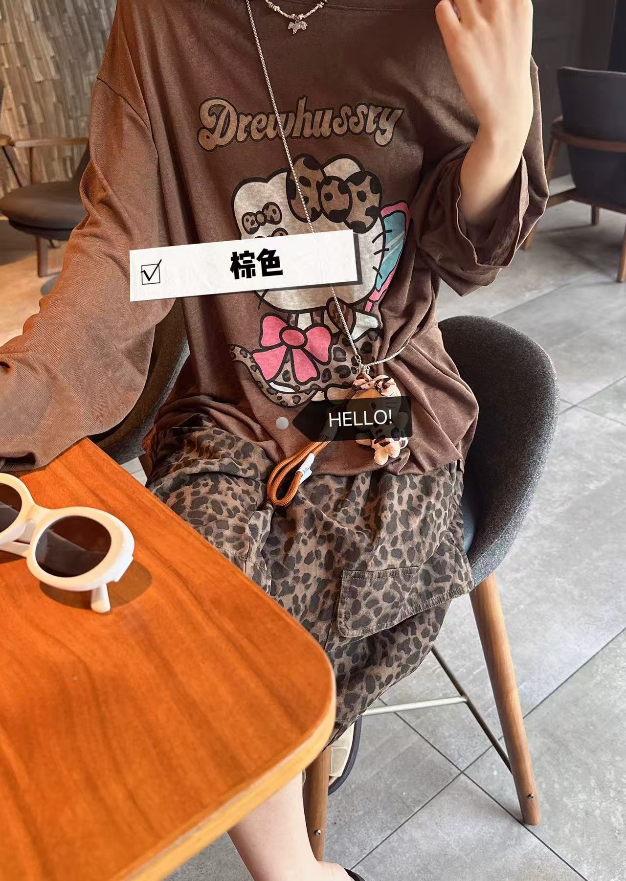 小雅姐姐  时尚印花百搭卡通减龄长袖上衣KC20