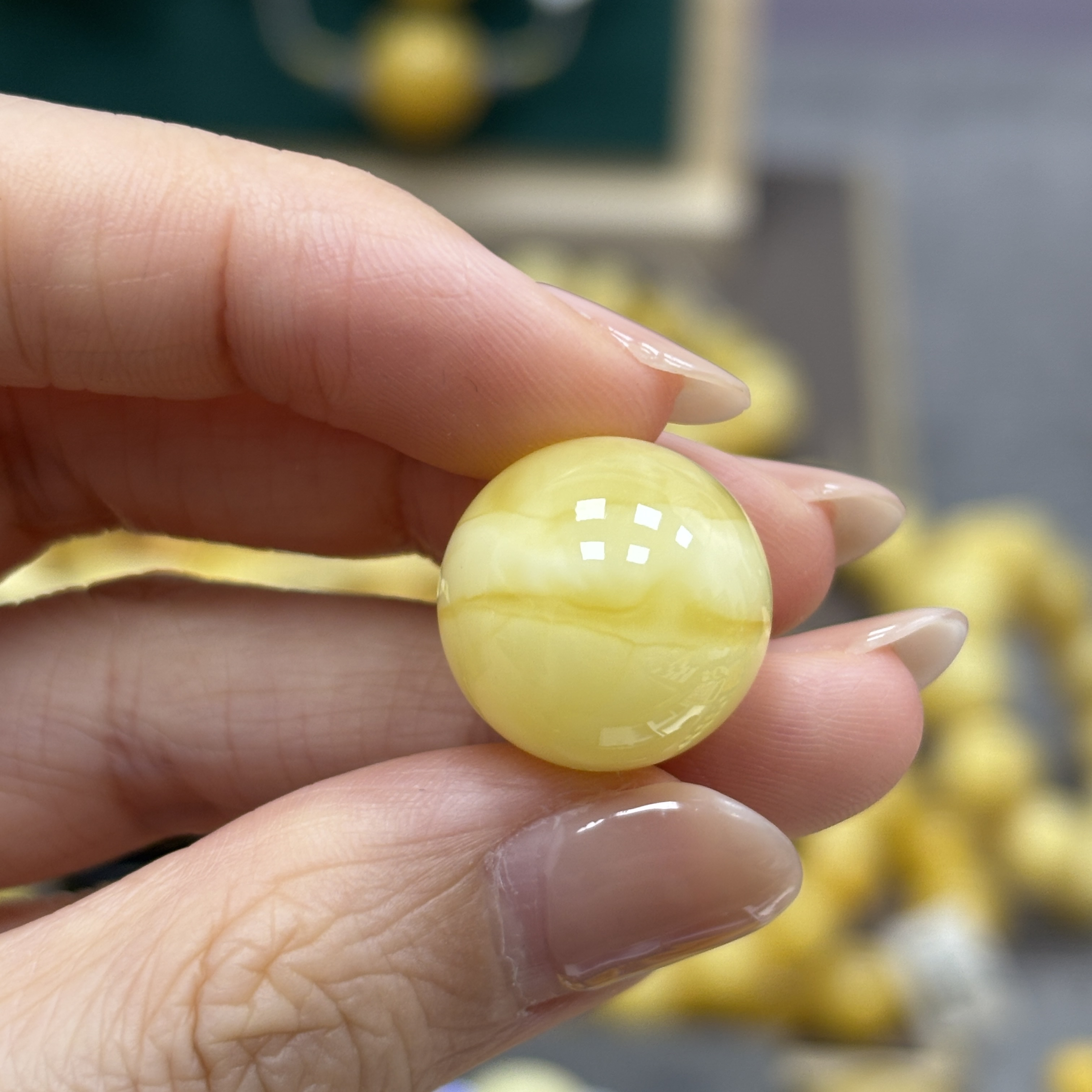 16.5mm 小妖珠宝天然原矿琥珀蜜蜡