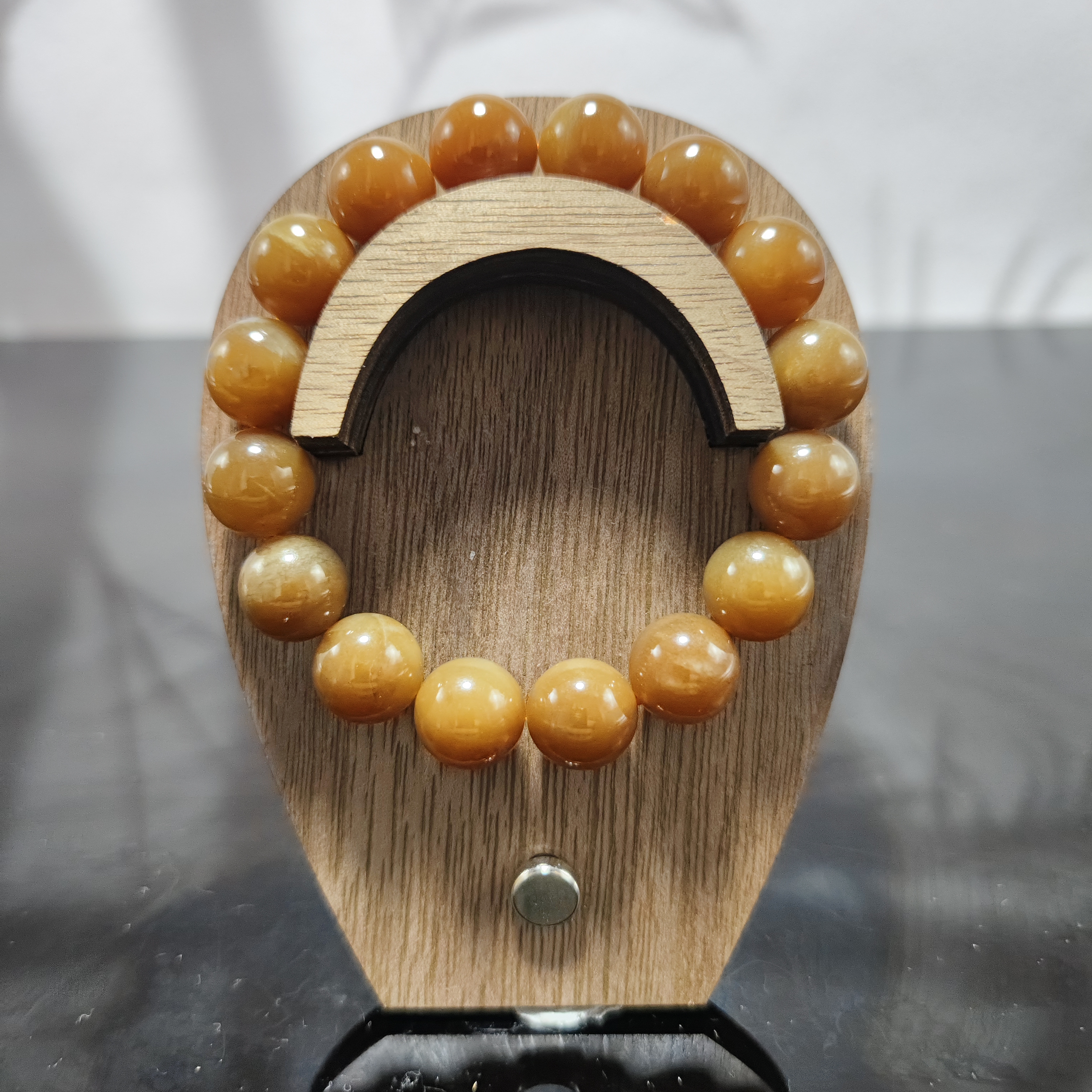 U和田玉圆珠手串（卡12）3972