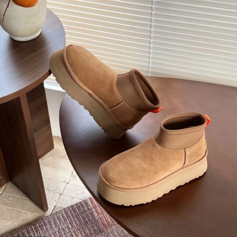 【迪普】防滑保暖韩版冬季厚底雪地靴女鞋皮毛一体保暖女鞋休闲加绒