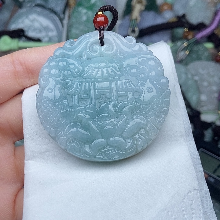 翡翠未镶嵌颈饰翡翠双面