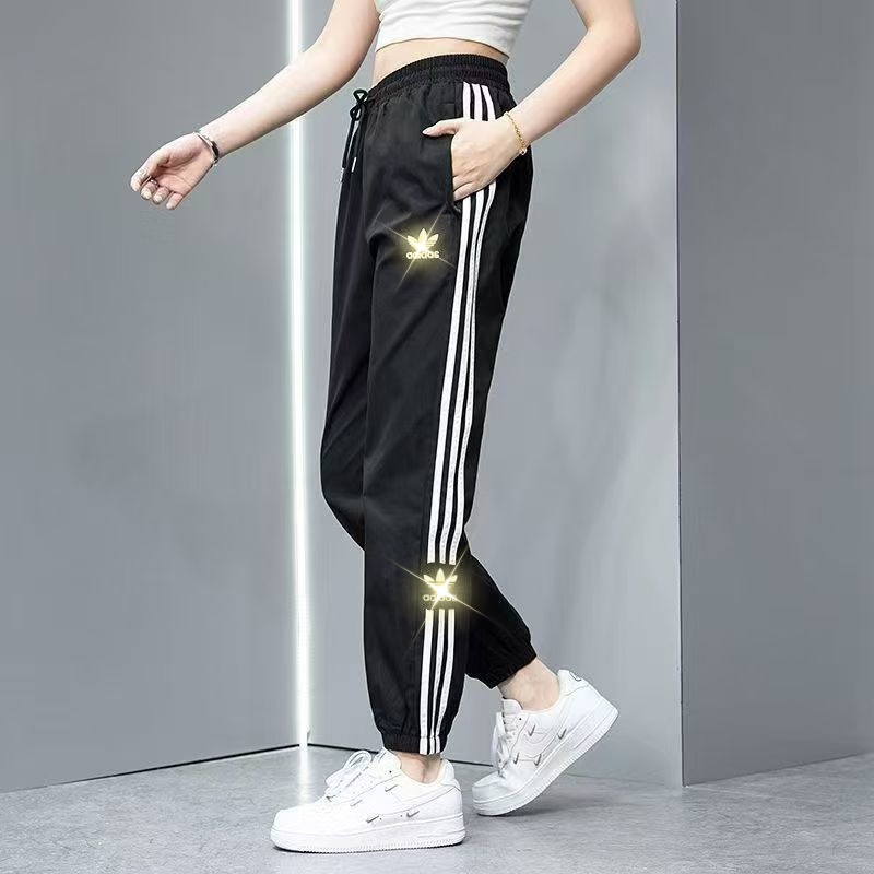 新款刺绣LOGO速干男女情侣休闲运动长裤