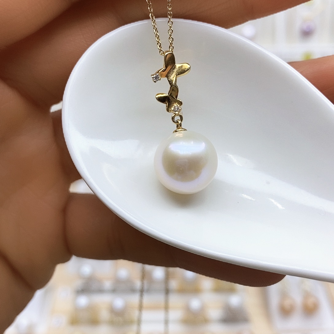 淡水珍珠颈饰银S925镶嵌