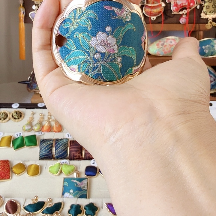 琉璃纯铜合金发簪耳钉鱼