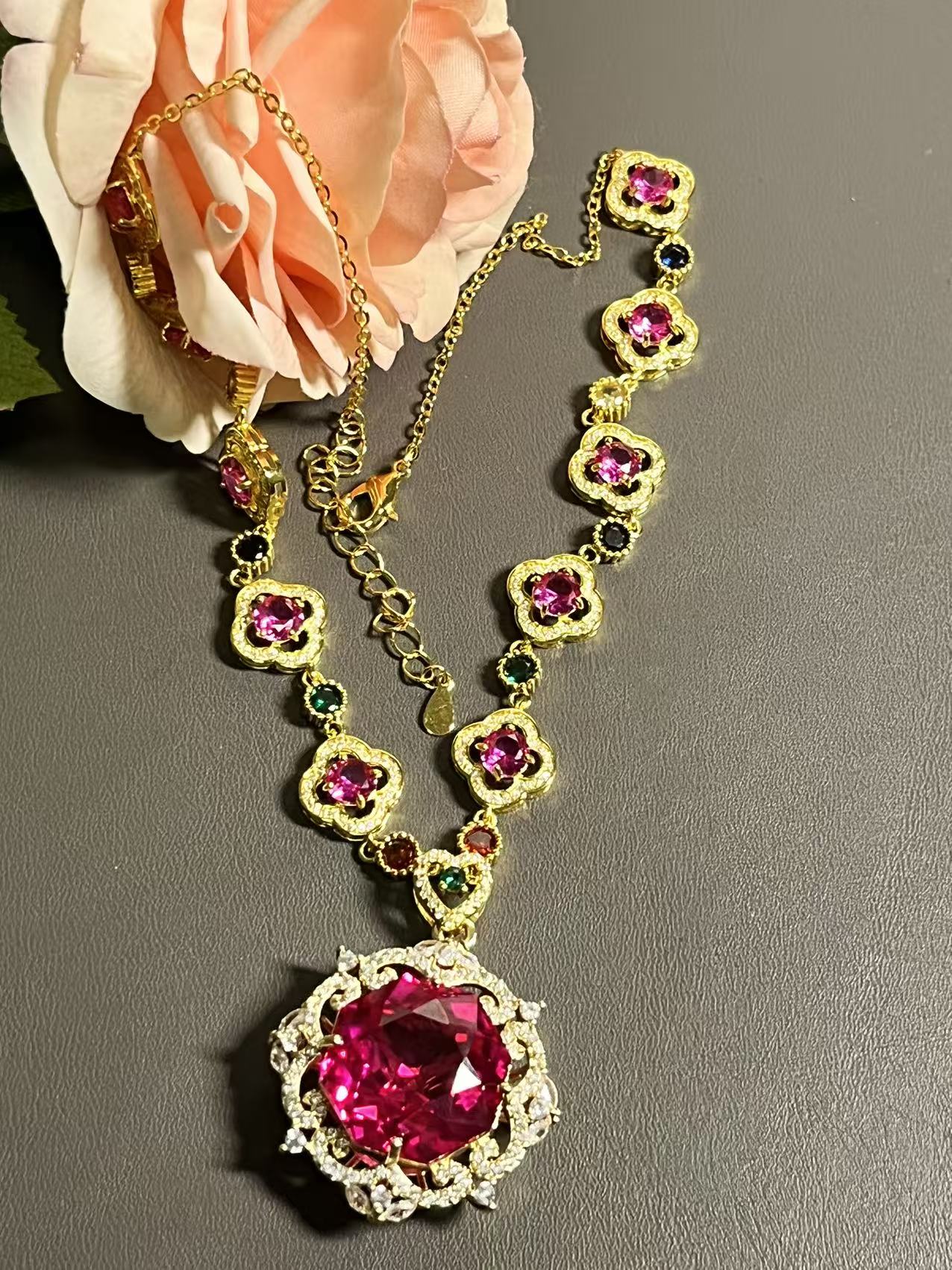 非金属珐琅项链 时尚轻奢首饰LXZ12221201